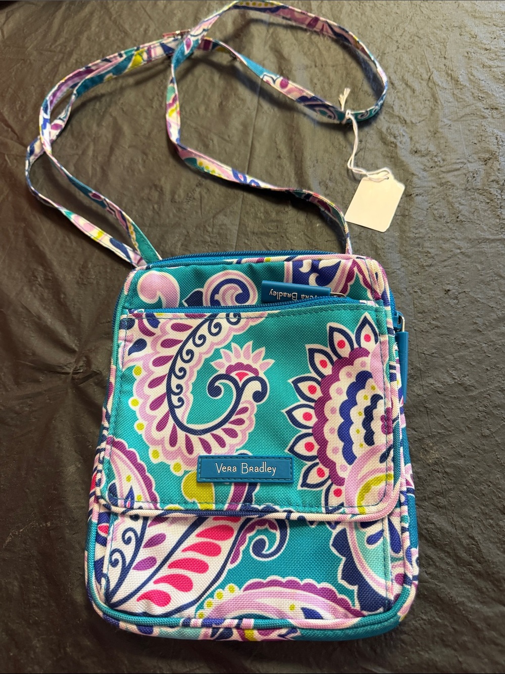 Vera Bradley Turquoise Paisley Crossbody Bag
